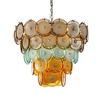 Люстра конусовидная с каскадом из разноцветных круглых подвесов Key Lustar варинант исполнения - 2 | Loft Concept в Москве