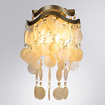 Бра с белыми перламутровыми подвесками и золотистыми волнистыми элементами SHELL варинант исполнения - 1 | Loft Concept в Москве