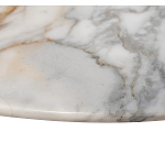 Столик журнальный с круглой мраморной столешницей на трех опорах Marble Stone Drawing варинант исполнения - 4 | Loft Concept в Москве