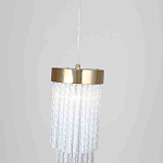 Подвесной светильник с прозрачными стеклянными подвесками и металлическим основанием Nembus варинант исполнения - 2 | Loft Concept в Москве