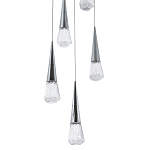 Люстра капли Acrylic Droplet Five Chrome Chandelier варинант исполнения - 2 | Loft Concept в Москве