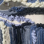 Современное ткачество гобелен в синих оттенках Blue Undine II варинант исполнения - 3 | Loft Concept в Москве