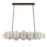 Подвесной светильник с фигурными элементами из белого алебастра Cryptocrystalline Stone варинант исполнения - 3 | Loft Concept в Москве