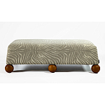 Банкетка Wakonda Gray Zebra с деревянными шариками  варинант исполнения - 2 | Loft Concept в Москве