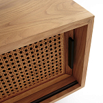 ТВ-тумба из дуба и плетеного ротанга Wicker Chasey TV Stand варинант исполнения - 3 | Loft Concept в Москве