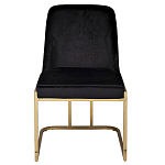 Стул обеденный велюровый черный с золотым каркасом Nobility варинант исполнения - 1 | Loft Concept в Москве