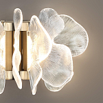 Бра с крупными прозрачными лепестками с рельефной поверхностью Ethereal Bloom варинант исполнения - 5 | Loft Concept в Москве