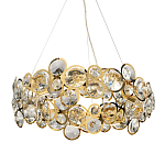 Люстра подвесная из золотых колец 57 см Golden Circles варинант исполнения - 1 | Loft Concept в Москве