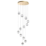 Люстра каскадная с прозрачными шарообразными плафонами Crystal Globule варинант исполнения - 6 | Loft Concept в Москве