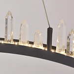 Люстра с двумя кольцами черного цвета с хрустальными элементами QUARTZ CRYSTAL варинант исполнения - 9 | Loft Concept в Москве