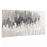Панно декоративное с ручной росписью Gray Strokes варинант исполнения - 3 | Loft Concept в Москве