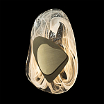 Бра овальное из стекла с золотым элементом Flow Texture  варинант исполнения - 5 | Loft Concept в Москве