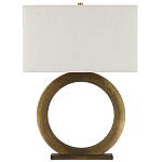 Настольная лампа с корпусом в форме кольца и прямоугольным абажуром French Ring варинант исполнения - 5 | Loft Concept в Москве