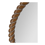 Зеркало круглое с текстурной рамой из натурального дерева  Pine Wall Mirror варинант исполнения - 3 | Loft Concept в Москве