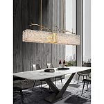 Люстра прямоугольная из фактурного стекла Chandelier Beam варинант исполнения - 2 | Loft Concept в Москве