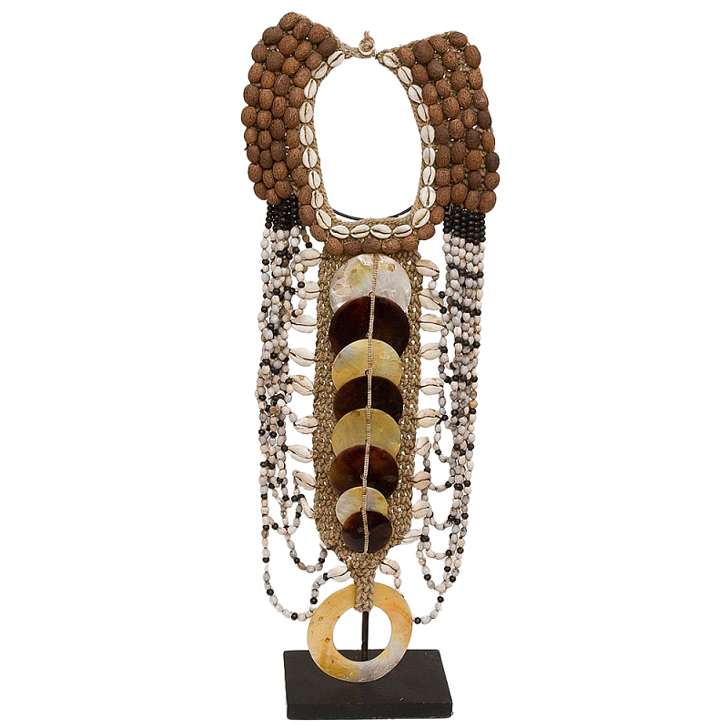     Aboriginal Long Walnut Shell Necklace       | Loft Concept 