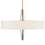 Люстра круглая с белым тканевым абажуром  White Light Diffuser варинант исполнения - 1 | Loft Concept в Москве