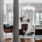 Подвесной светильник с белым фигурным абажуром и мягкими волнистыми краями Cloud Motion  варинант исполнения - 19 | Loft Concept в Москве