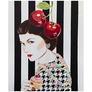 Картина Coco Chanel with Cherry Headdress