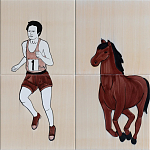 Дизайнерская плитка Конь бегун варинант исполнения - 1 | Loft Concept в Москве