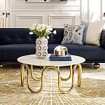 Дизайнерский журнальный столик чёрный с круглой столешницей Arycy варинант исполнения - 3 | Loft Concept в Москве