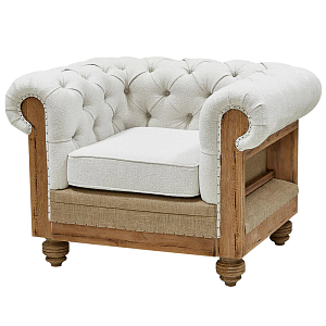Кресло Deconstructed Chesterfield Armchair White Boucle