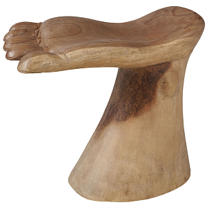 Деревянный приставной стол в виде ноги Wooden Foot Side Table