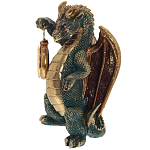 Часы в виде дракона Green Dragon with Clock варинант исполнения - 4 | Loft Concept в Москве