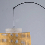 Торшер с декоративным поясом из плетеного бамбука Biuloggicu варинант исполнения - 7 | Loft Concept в Москве