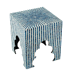 Приставной столик с инкрустацией раковинами устриц Bone Inlay варинант исполнения - 1 | Loft Concept в Москве