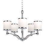 Люстра с белыми стеклянными плафонами в форме цилиндра Feiss варинант исполнения - 1 | Loft Concept в Москве