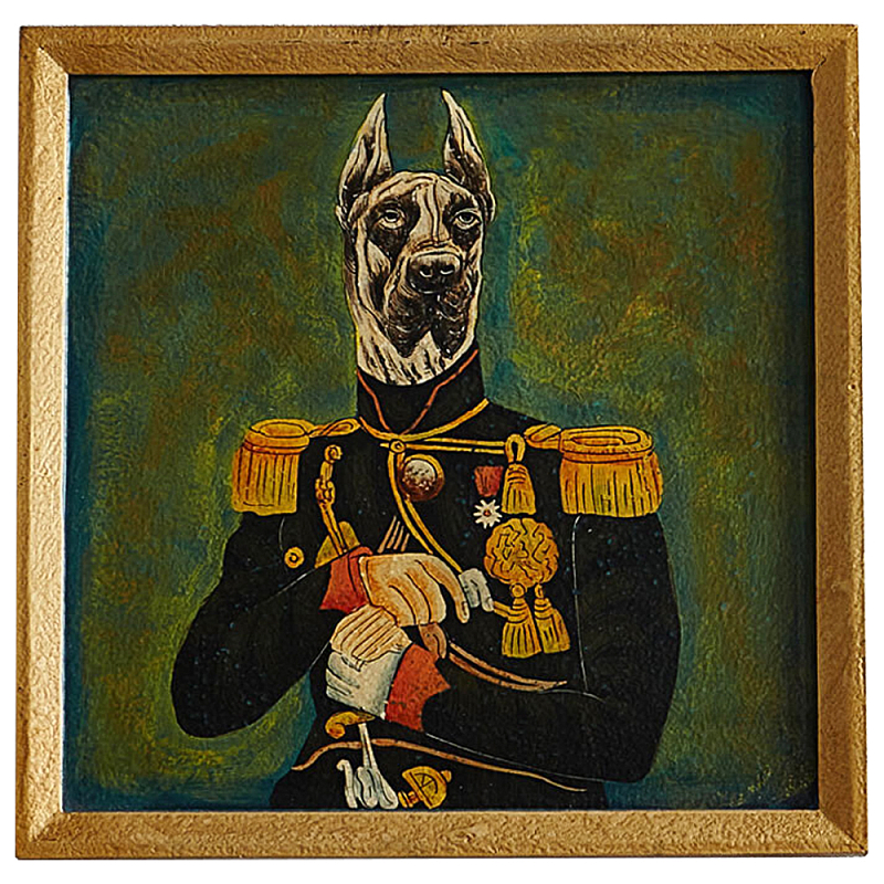     Chinoiserie Great Dane Dog Portrait      | Loft Concept 