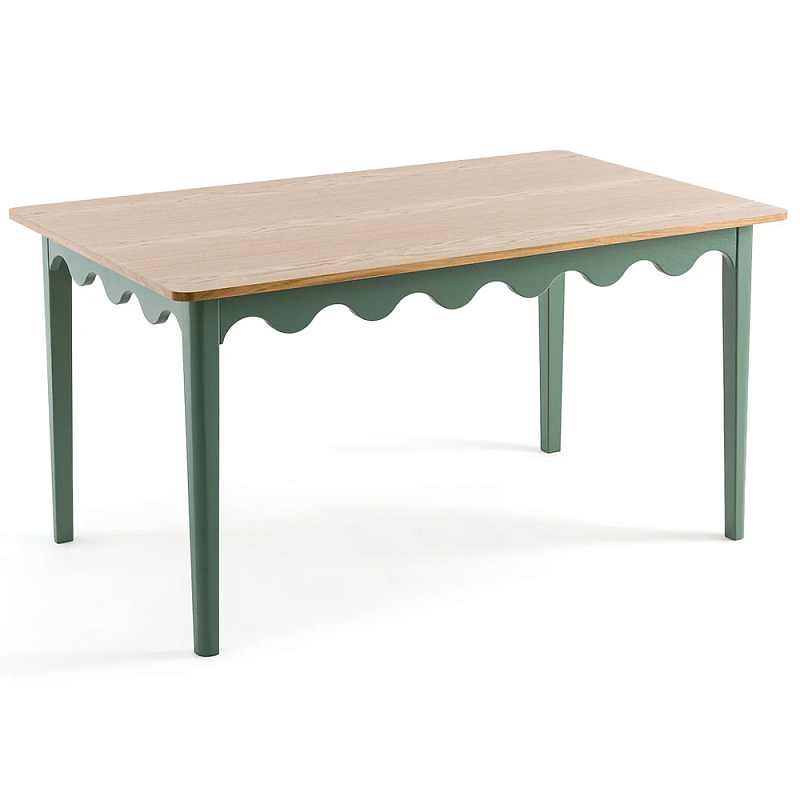   Wavy Wooden Dining Table Green     | Loft Concept 