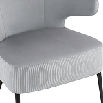 Современное мягкое кресло на металлических ножках Rakush Grey варинант исполнения - 6 | Loft Concept в Москве