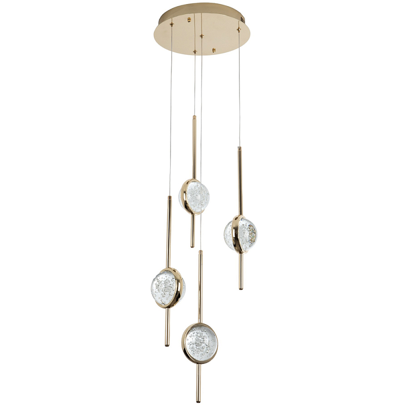   4-     Crystal Bubbles Gold Hanging Lamp     | Loft Concept 