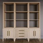 Модульный стеллаж Primo из трех составных элементов Светлый дуб варинант исполнения - 2 | Loft Concept в Москве