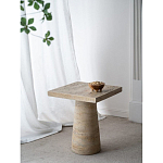 Столик приставной с квадратной столешницей Textured Cream Table варинант исполнения - 9 | Loft Concept в Москве