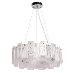 Люстра круглая с подвесными прямоугольными пластинами из стекла Glacier Panels варинант исполнения - 2 | Loft Concept в Москве