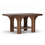 Стол кофейный деревянный с арочным основанием Arch Passage варинант исполнения - 1 | Loft Concept в Москве