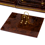 Настольный письменный набор с часами и визитницами из природного камня обсидиана Royal Present варинант исполнения - 2 | Loft Concept в Москве