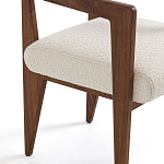 Кресло обеденное Alcove White Boucle из массива ореха варинант исполнения - 5 | Loft Concept в Москве