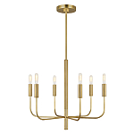 Люстра с 6-ю лампами на тонких изогнутых рожках в современном стиле Feiss варинант исполнения - 2 | Loft Concept в Москве