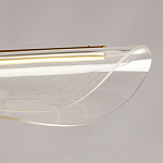 Люстра линейная с прозрачным волнообразным плафоном Wave Line варинант исполнения - 4 | Loft Concept в Москве