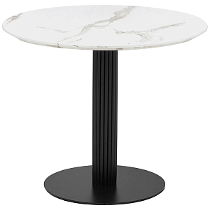 Круглый обеденный стол Blanca Marble Dinner Table столешница с рисунком под мрамор