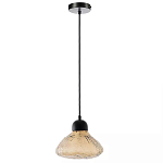 Подвесной светильник с янтарным фактурным плафоном Lamp with Frozen Glass Effect варинант исполнения - 3 | Loft Concept в Москве