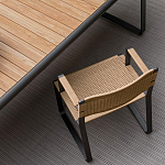 Дизайнерский стул с каркасом из металла с плетеными сиденьем и спинкой GREEN POINT Chair варинант исполнения - 10 | Loft Concept в Москве