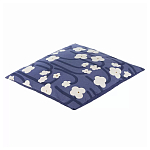 Подушка декоративная синяя с цветочным принтом Blossom Essence Emily варинант исполнения - 1 | Loft Concept в Москве