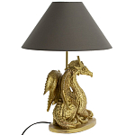 Настольная лампа с абажуром Дракон Golden Dragon Lamp Brown варинант исполнения - 2 | Loft Concept в Москве