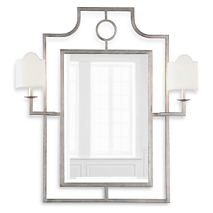 Зеркало с бра Mirror with Sconces Dairile Silver