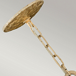 Люстра подвесная с широким белым текстильным абажуром и вертикальными декоративными элементами Hinkley варинант исполнения - 3 | Loft Concept в Москве